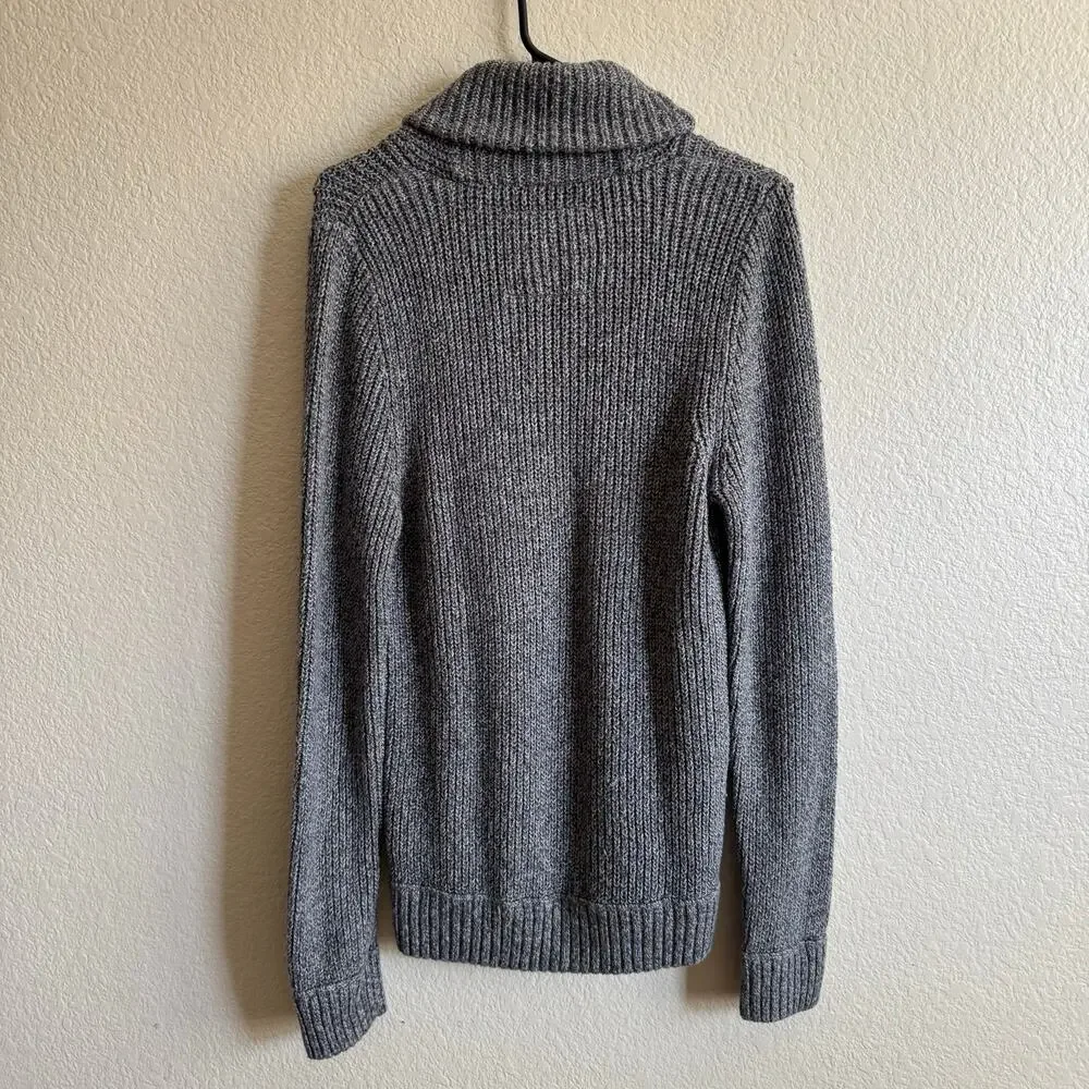 Abercrombie & Fitch Shawl Collar Pullover Ribbed Long Sleeve Sweater Men Size L - Picture 2 of 11